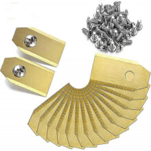 45x Titanium Blades, Robotic Lawnmower Blades for All Husqvarna Automower, Gardena, Yardforce Robotic Lawnmowers - (3g - 0.75mm) + 45 Screws Edition
