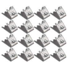 16pcs Stainless Steel Refrigerator Shelf Clip Fridge Support Clamp Tool Supply Edition 0617