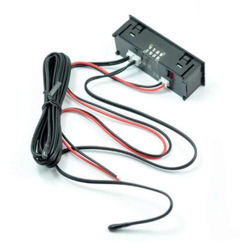 12v High-precision Clock Car Temperature Voltage Monitor Panel Meter Adjustable Edition 0617 2