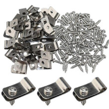 Wire Fence Clips, 200 Pieces Fence Wire Aluminum for 12-16 Gauge Welded Wire to Wood, Metal or Viny Edition 0617
