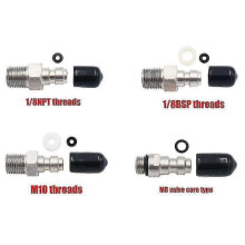 Pcp 8mm Male Quick Head Connection 1/8 Npt 1/8bspp M10 M8 One Way Foster Stainless Steel Fill Nipple with Gasket Dust Cap O-ring Edition 0617