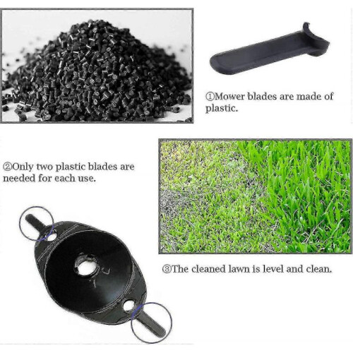 50pcs Lawn Mower Plastic Blade Compatible for Flymo Micro Lite Hovervac Mow N Vac Edition 0617 2