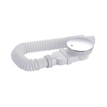 (As show, One size) Low Profile Shower Drain Chrome Plated Abs Shower Tray Siphon Slim Odor Prevention Drain Trap Side