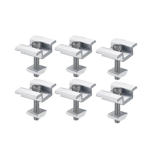 (As show, One size) 8pack Solar Panel Mounting Brackets, Solar Panel End , Centre , For Pv Solar Panel Solar Module 30m