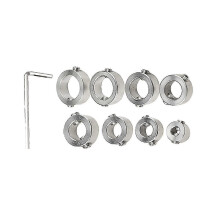 (As show, One size) 8pcs Tools Drill Bit Accessories Depth Stop Collar Set Locator Durable Heat Resistance Stainless St