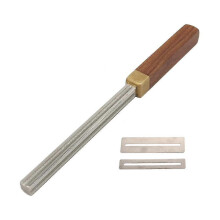 (As show, One size) Guitar Fret File Dressing Metal File With 2 Protection Wooden Handle Guitar Repair Maintenance Lut
