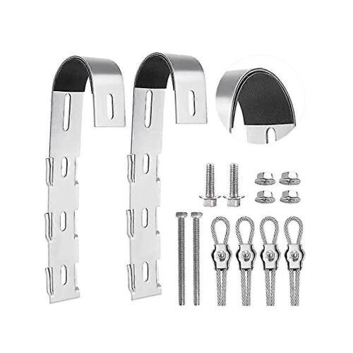 (As show, One size) 2pcs Solar Panel Mounting Brackets - Solar Panel Mounting Hooks For Balcony Railing, Solar Panel Ho 1