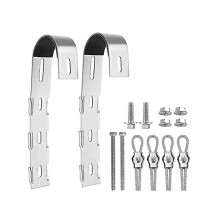 (As show, One size) 2pcs Solar Panel Mounting Brackets - Solar Panel Mounting Hooks For Balcony Railing, Solar Panel Ho