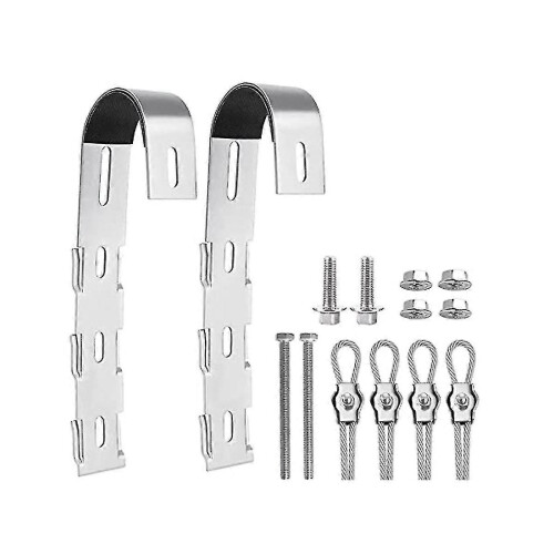 (As show, One size) 2pcs Solar Panel Mounting Brackets - Solar Panel Mounting Hooks For Balcony Railing, Solar Panel Ho