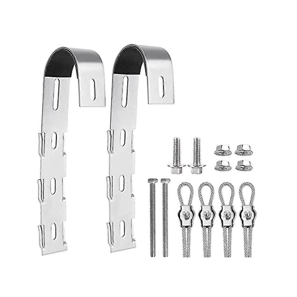(As Show, One Size) 2Pcs Solar Panel Mounting Brackets - Solar Panel Mounting Hooks For Balcony Railing, Solar Panel Ho 5022564514279