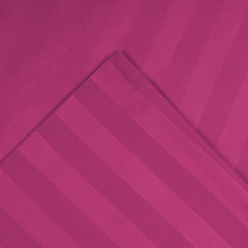 (PINK, 2 Stripe Pillowcase) Stripe Duvet Quilt Cover Set Single Double King 2