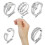 6pcs Anxiety Ring Women's Adjustable Split Ring Set Rotating Ring Ring Suitable for Anxiety 2