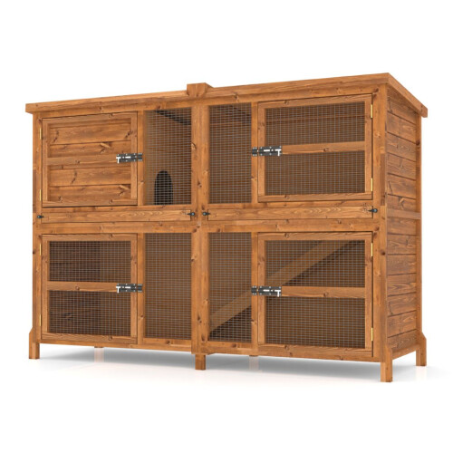 6ft Chartwell Double Rabbit Guinea Pig Hutch 2