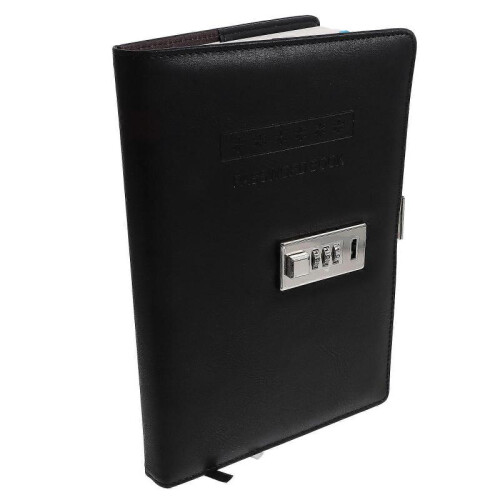 Password Lock Notebook Secure Password Keeper Gifting for Friends Black Color A5 Size 1Pack 1