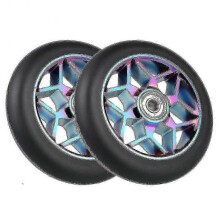 2 Pcs 110mm Scooter Wheels Pu Wheels Thick Stunt with Bearings(black) XXF f54