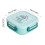 (Green) Heatable Plastic Lunch BoxStudent Bento BoxSquare Divided Compartment Plastic Lunch BoxSealed Lunch BoxPortable 3