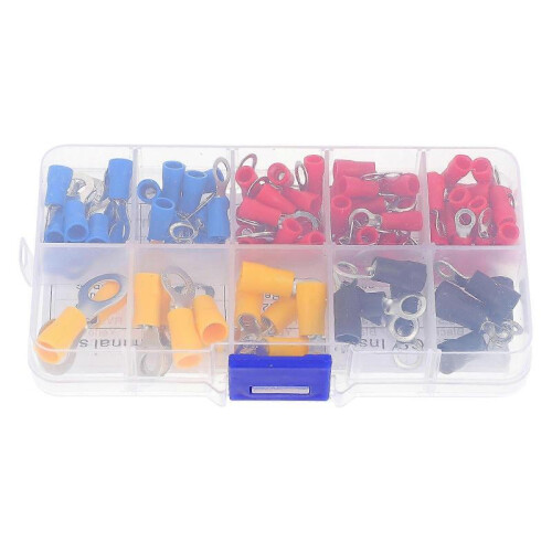 Insulation Wire Connector Practical Insulated Ring Fork Hook Wire Terminal for Oriented Projects 102Pcs