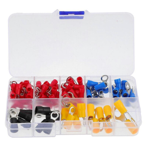 Insulation Wire Connector Practical Insulated Ring Fork Hook Wire Terminal for Oriented Projects 102Pcs 2