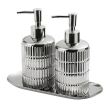 Bottle for Bathroom American Style Sub Bottles Dispensing Silver 17.5x8cm Storage 1 Set