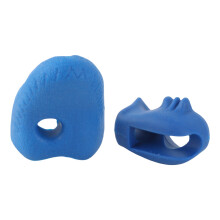 2 piezas de corrector de agarre para arco de violín de silicona azul