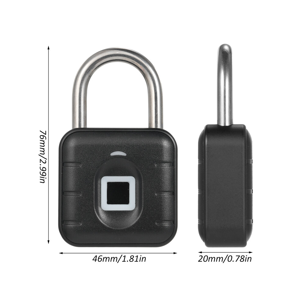 Fingerprint Padlock Bt Lock Smart Padlock With App Control 10 Groups Fingerprint Anti Theft Security Keyless Electronic Lock Outdoor Waterp 7901311672647