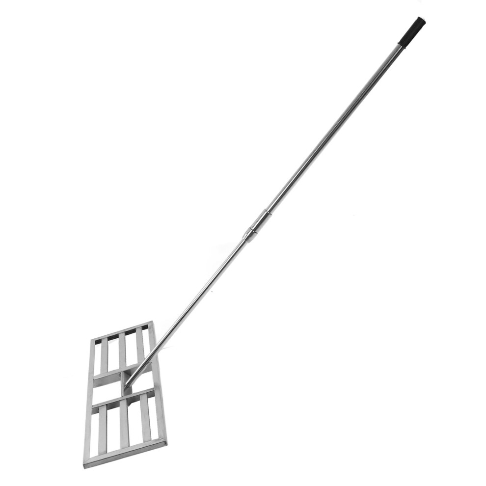 Lawn Leveling Rake Stainless Steel Telescopic Long Handle Lawn Leveler Garden Grass Leveling Tool