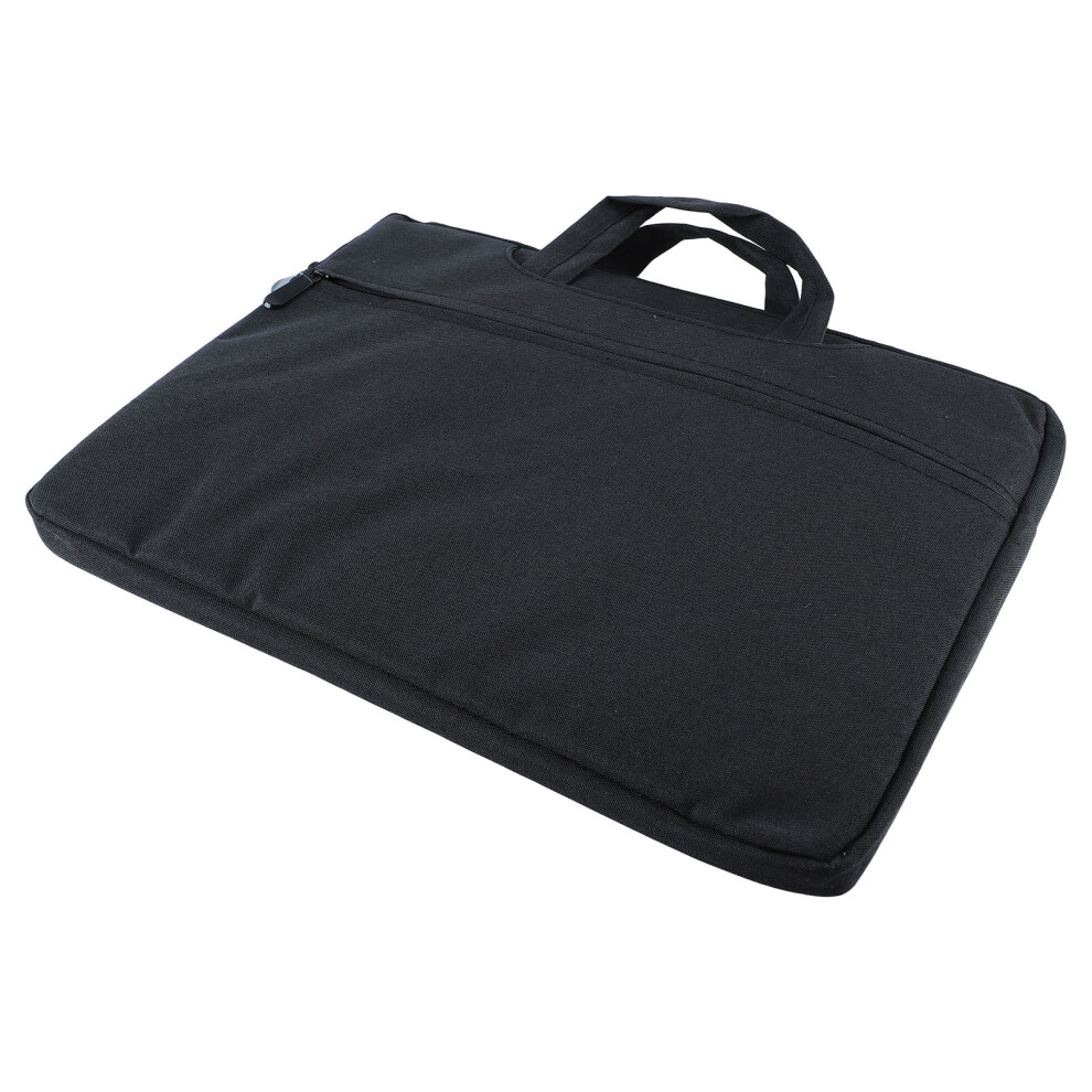 15.6 Inch Laptop Bag Stylish Lightweight Water Resistant Oxford Cloth Slim Computer Carry Case For Business Travel Home Black 8741311673959