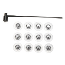 Seven Star Needle Hammer Stainless Steel Plum Blossom Dermal Hammer with 12 Replace Heads