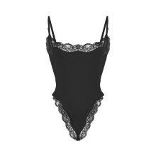 (Black, S) Lace Camisole Bodysuit Bodysuit Lace Sexy Sling Bodysuit Skims
