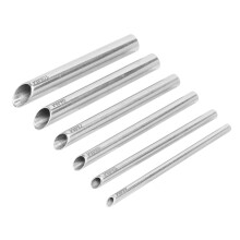 6 Stück Edelstahl-Piercing-Empfangsröhren 4 mm–10 mm