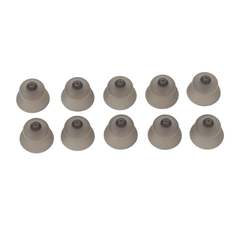 10pcs Sound Amplifier Dome Double Layer Open Washable Silicone Static Sound Amplifier Tips Ear Pieces Black for Phonak 13mm