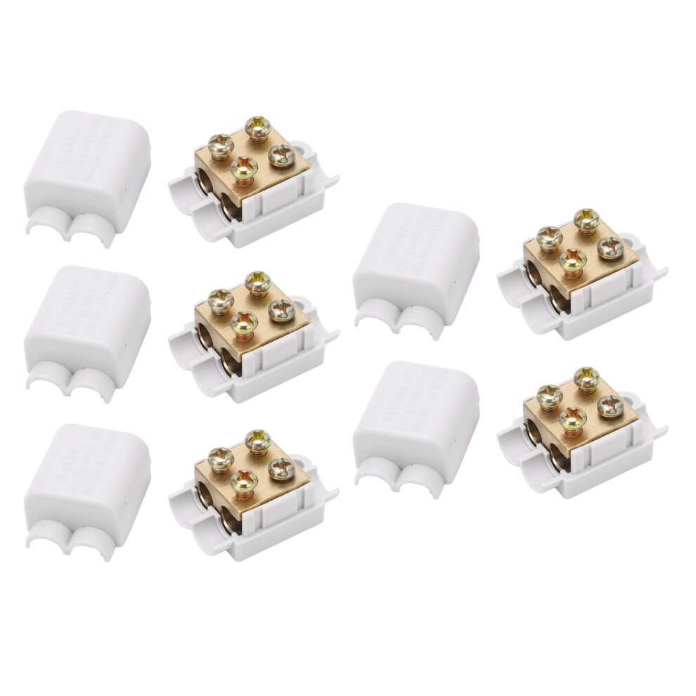 5Pcs Splitter Wire Connector 1 In 2 Out Brass Conductor High Power Quick Wiring Terminal Blocks 1000V 100A 3571311675142