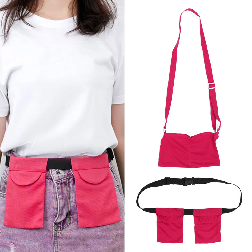 Red Mastectomy Drain Holder Length Adjust Elastic Band Mesh Shower Bag Breast Surgery Drainage Pouch