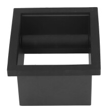 Edelstahl-Kaffeeklopfbehälter für Kaffeepulver, Entsorgungsbehälter, schwarz, 183x170x110 mm