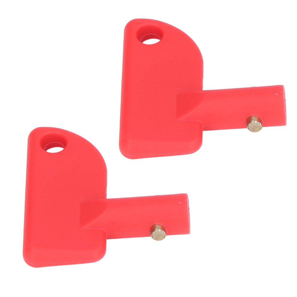 2Pcs Kill Switch Spare Key Mini Battery Disconnect Isolator For Boat Marine Car Truck Red 3531311678383