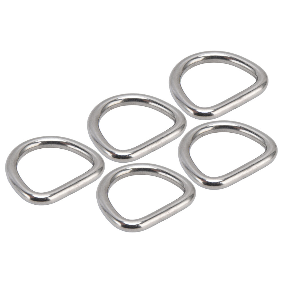 5Pcs D Rings 316 Stainless Steel Seamless Semicircle Buckle Hardware Accessories 6X33x30mm 9331311679380