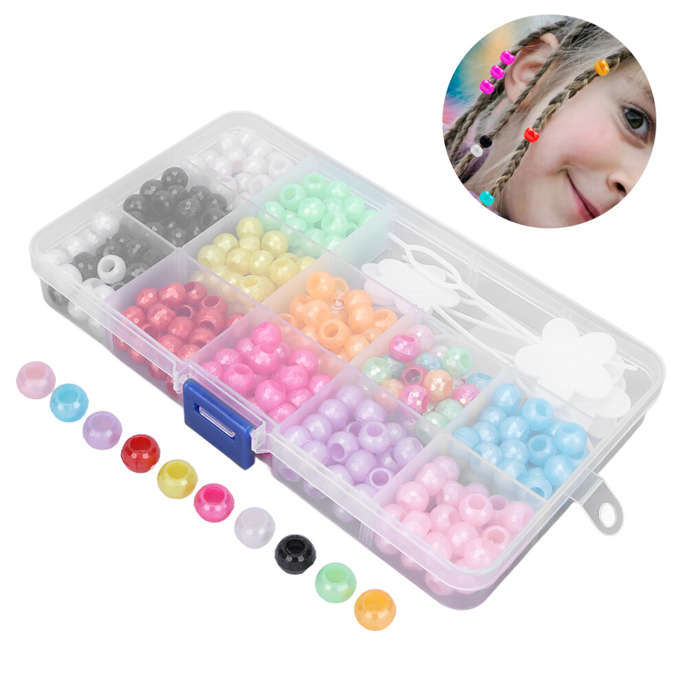 365pcs Hair Dreadlocks Colorful Hair Braiding Beads DIY Hair Beard Decoration Accessories