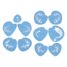 5 Stück Gesichtsmalstencils Set PET Wiederverwendbare Malvorlagen Schablonen Vorlage UK