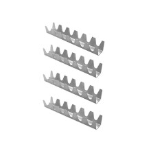 (As show, One size) 4pc Stainless Steel W-shaped Burritos Pancakes Stand Holder Shell Baking Food Rack For Dishwasher O