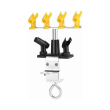 (As show, One size) Airbrush Holder Kits Universal Clamp-on 6 Paint Airbrush And 1 Regulator 360degree Efficient Work