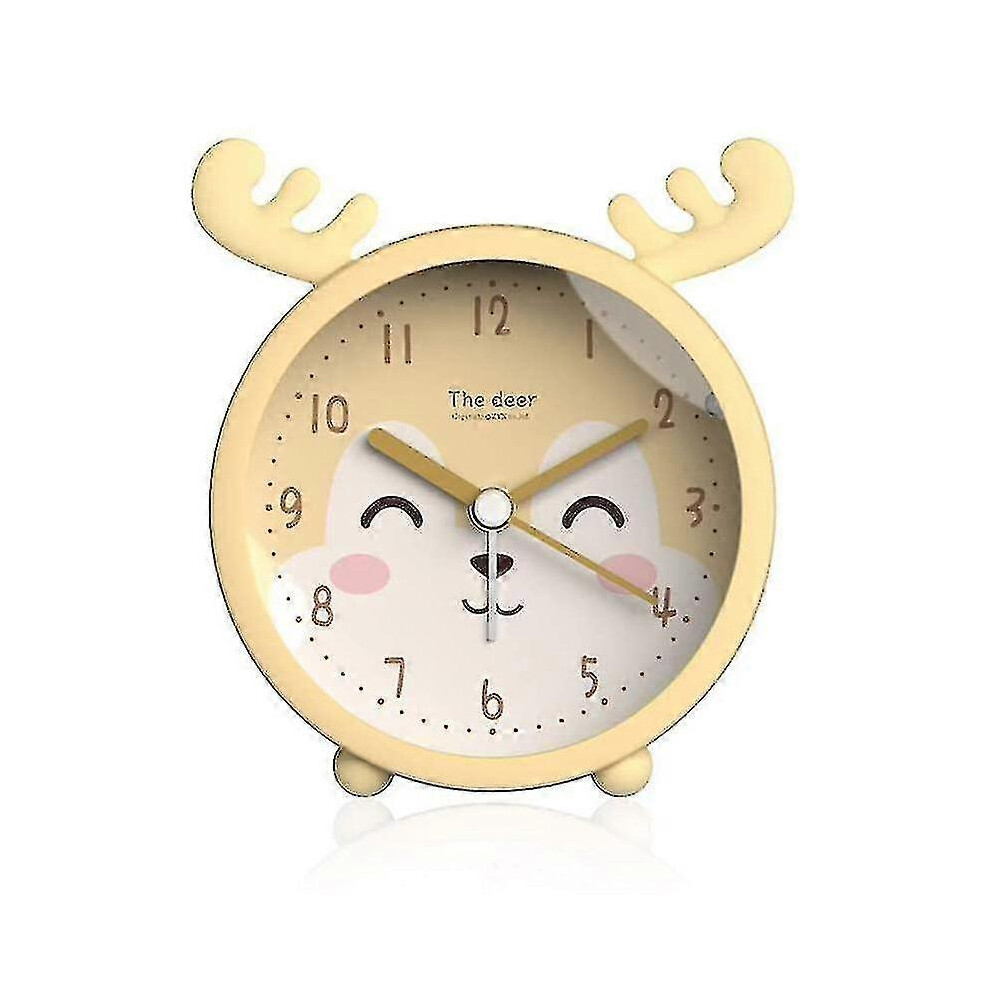 Furtalk (As Show, One Size) Alarm Clock Children's Girls Children's Alarm Clock Analogue Without Ticking Loud Alarm Clock With