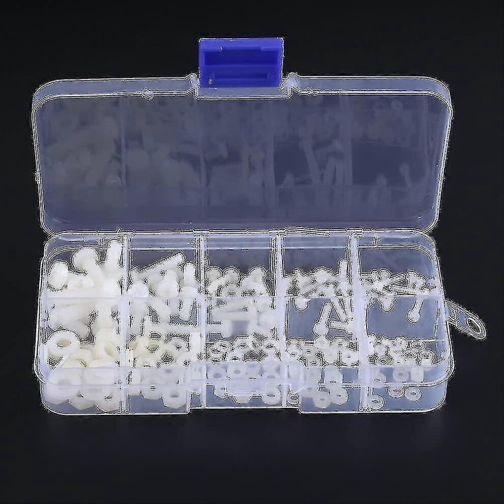 (As Show, One Size) 150Pcs M2 M2.5 M3 M4 M5 White Nylon M2 M2.5 M3 M4 M5 8191722659439