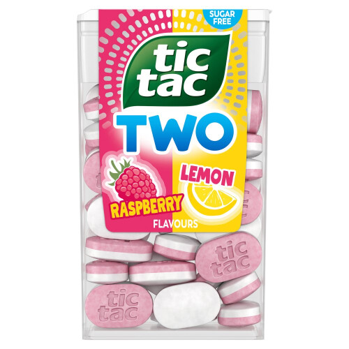 Tic Tac Two Lemon Raspberry Flavours 38.5g (Pack of 12) 2