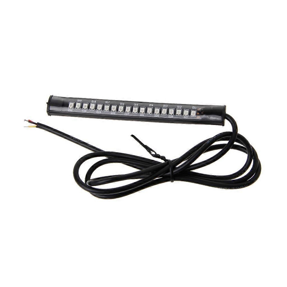 (As Show, One Size) 12V 18 Led Motorcycle Flexible Strip Turn Signal Tail Brake License Plate Light 5021564552847