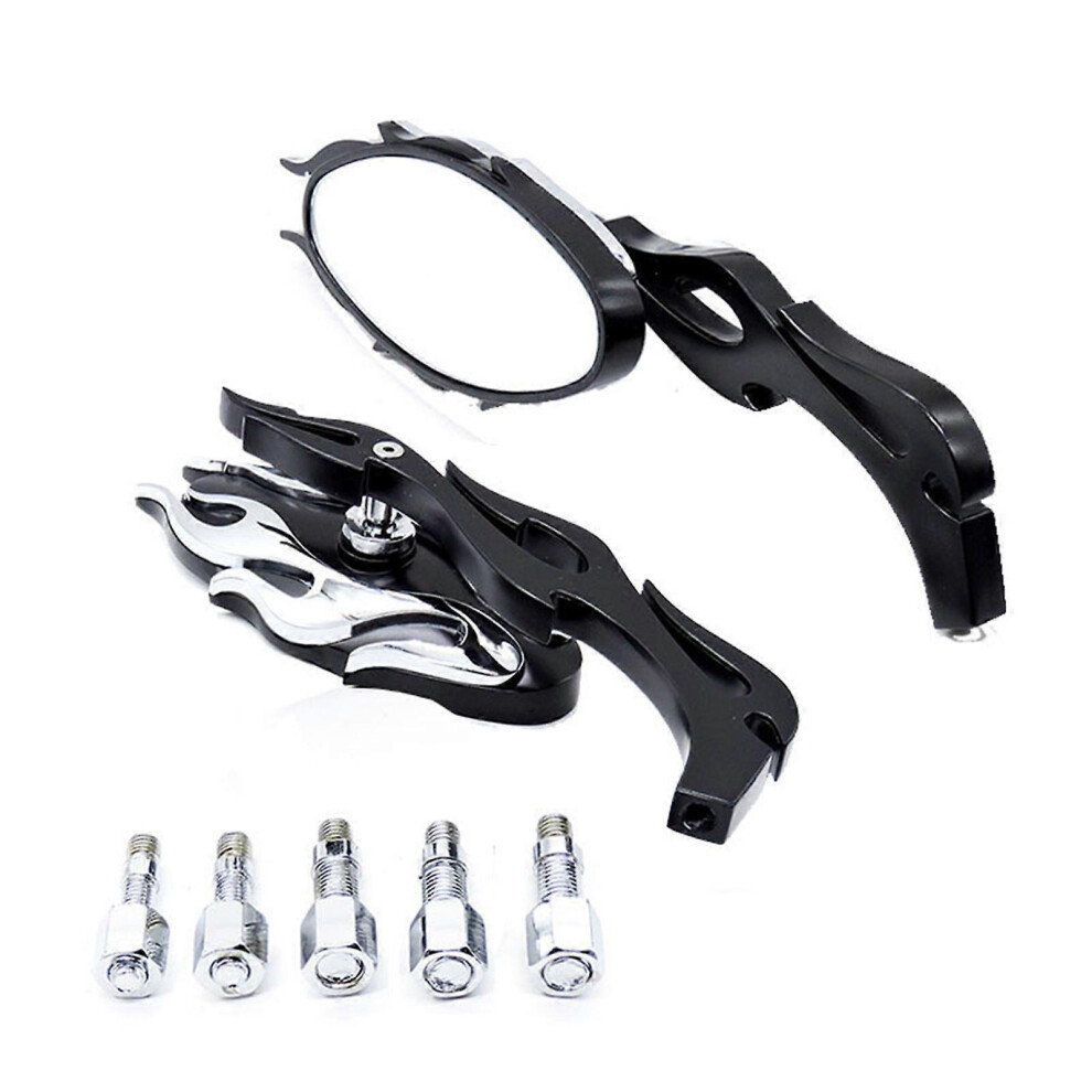 (As Show, One Size) Motorcycle Rearview Mirror Scooter Motocross Rearview Mirrors Retro Clear Lens 5021564530784