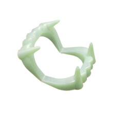 (As show, One size) Terrified Spoof Teeth Toy for Halloween Day Decoration Holiday Costume Supply