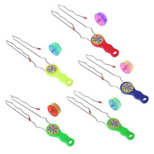 (As show, One size) LED YOYO Ball Colorful Flashing Magic Rail Rolling Flywheel Toy Kids for Play Gi