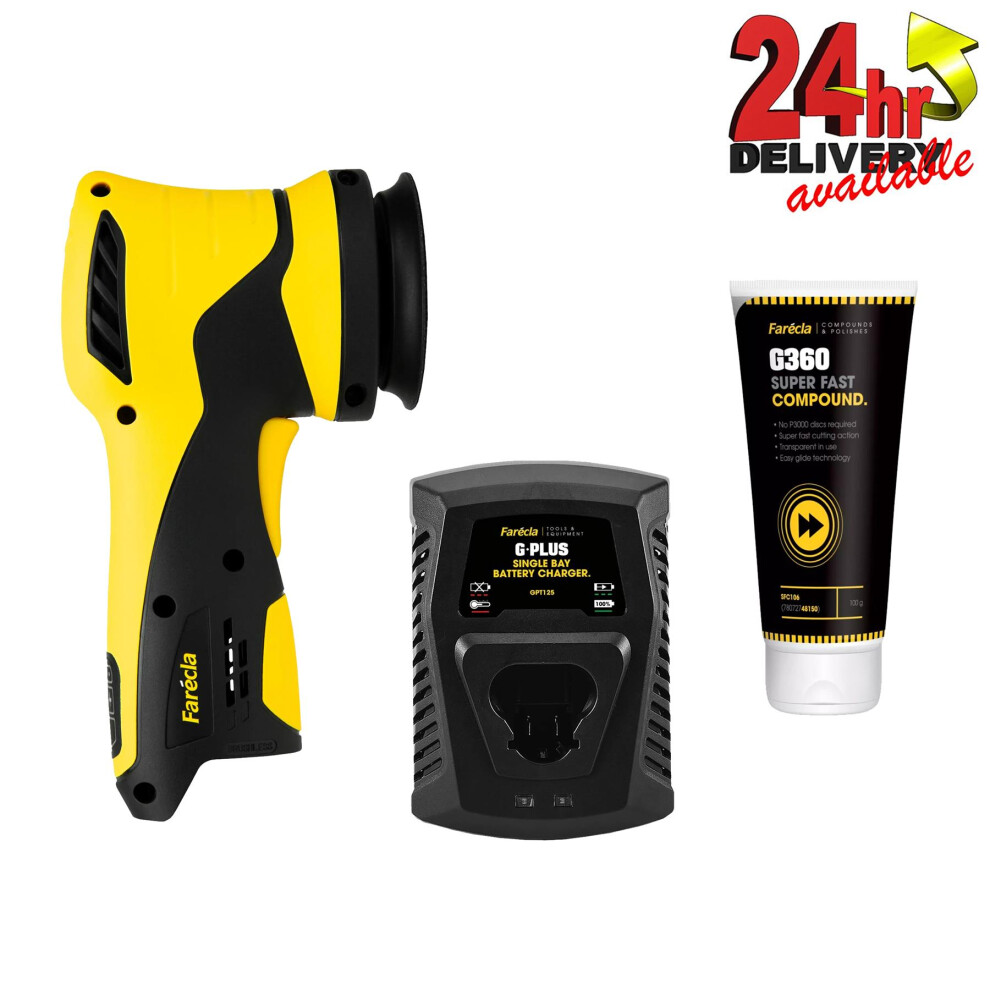 Photos - Car Polish & Exterior Cleaning Farecla G Plus GPT225 Dual Action Mini Polisher Polishing Machine Full Kit Farecla G Plus Mini DA Dual Action Polisher Kit