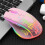 Pink Gaming Mouse, Wireless Mouse Rechargeable Honeycomb Wireless Gaming Mouse 18