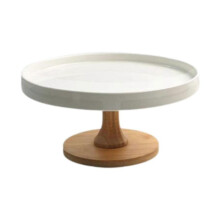 Cake Stand Wooden Base Fruit Platter for Celebration Graduation Anniversary